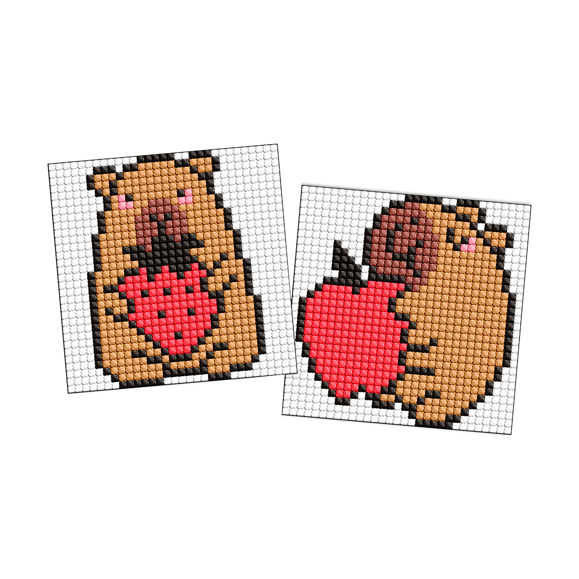 

Алмазна мозаїка на магнітній основі Ideyka Капібара: полуниця та яблуко, 9*9 см, 2 шт (AMG1173)