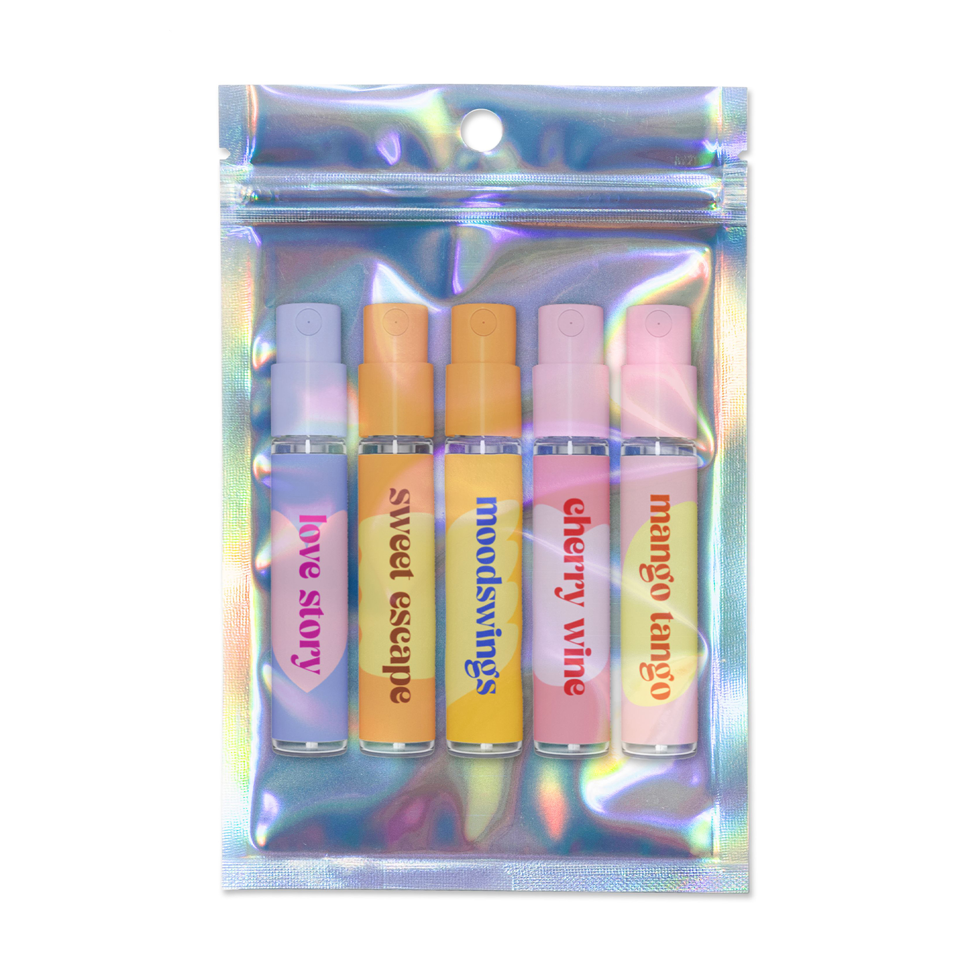 

Парфумований набір жіночий Away Today На кожен вечір (Love Story, 2 мл + Sweet Escape, 2 мл + Cherry Wine, 2 мл + Moodswings, 2 мл + Mango Tango, 2 мл)