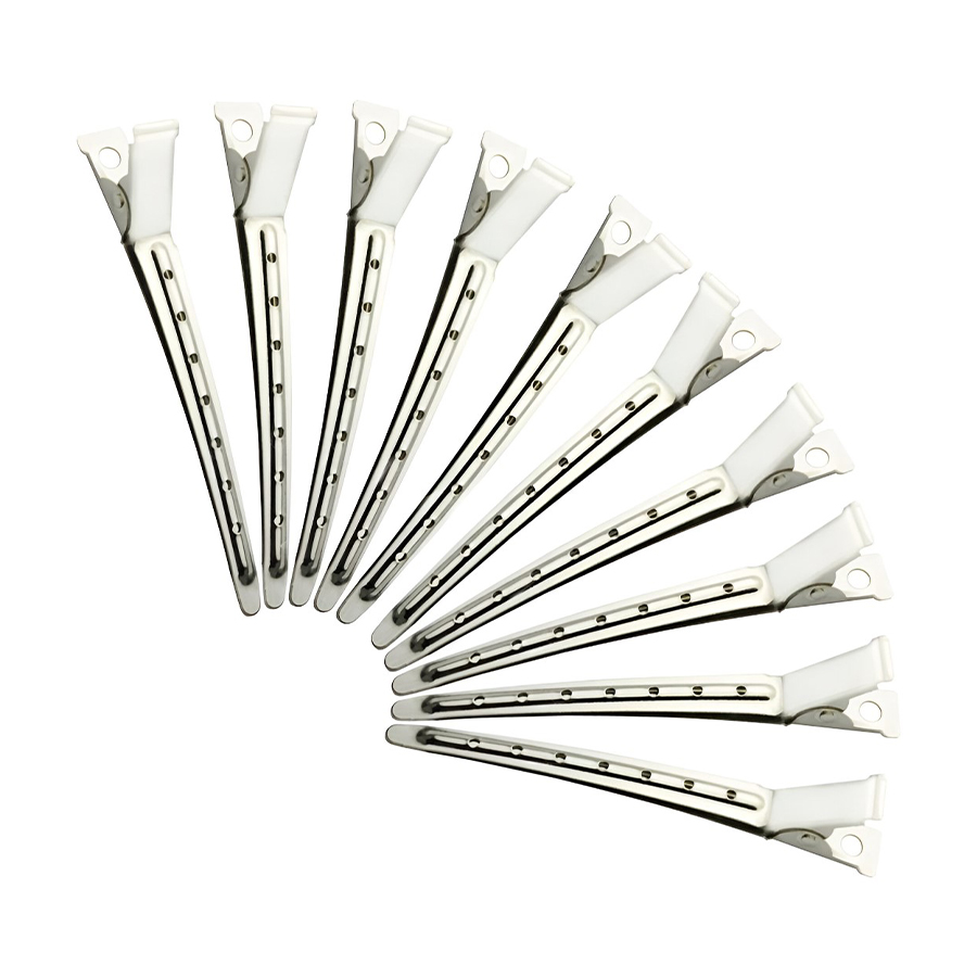 

Пробірні затискачі для волосся Cosmo Shop металеві, довжина 88 мм, 10 шт (CS70)