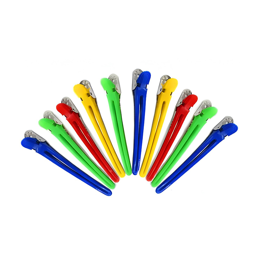 

Пробірні затискачі для волосся Cosmo Shop різнокольорові, довжина 104 мм, 10 шт (CS75)