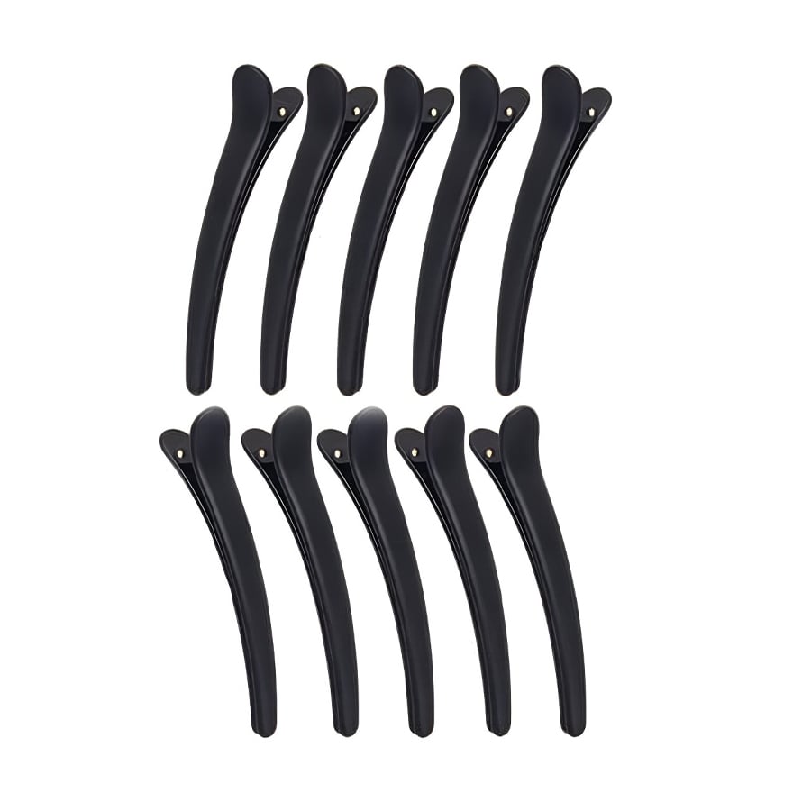 

Пробірні затискачі для волосся Cosmo Shop пластикові матові, чорні, довжина 80 мм, 10 шт (CS76B)