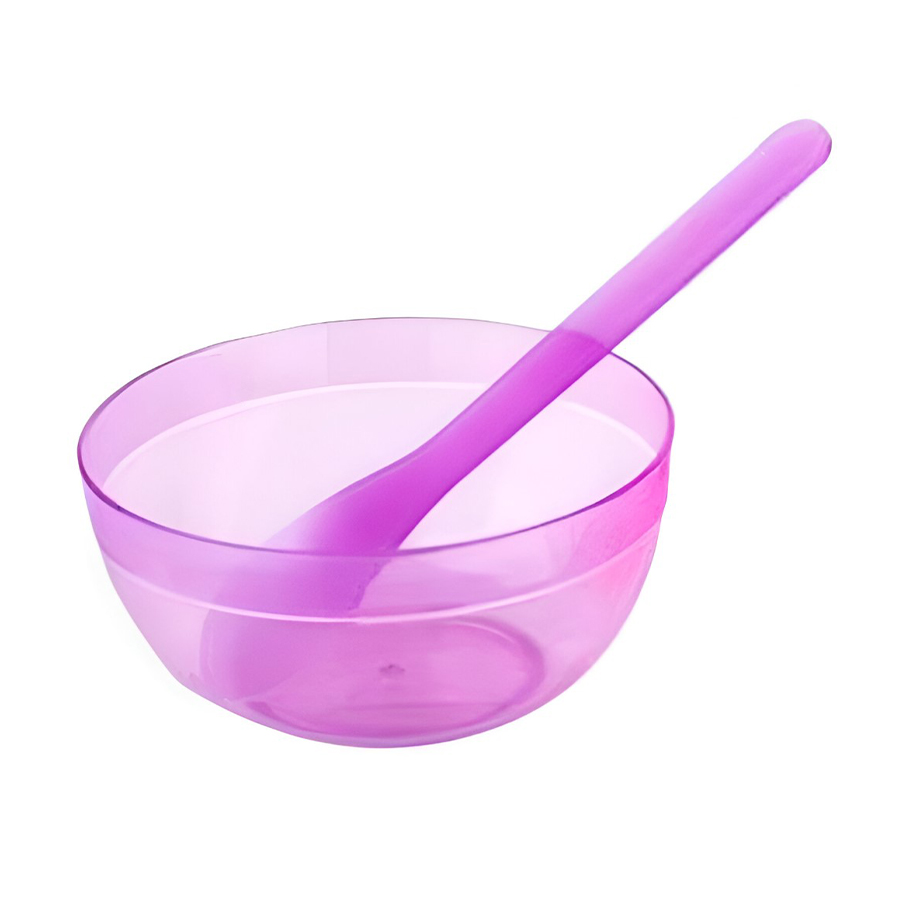 

Набір для косметичних продуктів Cosmo Shop пластик прозорий, фіолетовий (миска, 1 шт + лопатка, 1 шт) (CS097V)