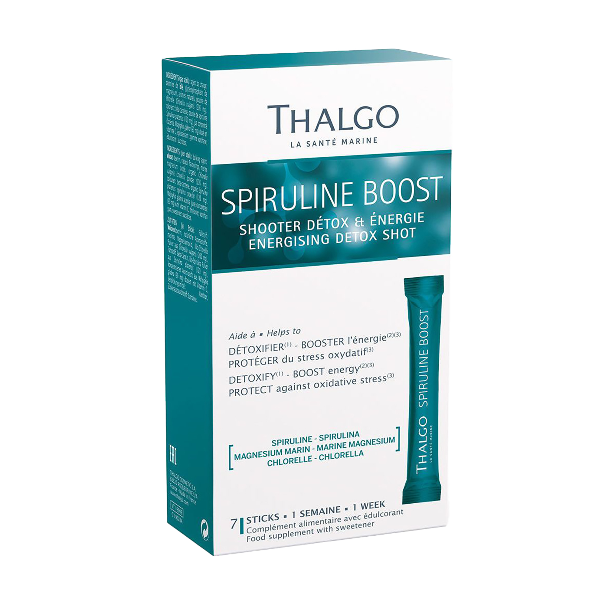 

Енергетичний детокс-бустер Thalgo Spiruline Boost Energising Detox Shot зі спіруліною, в стіках, 7*5 г