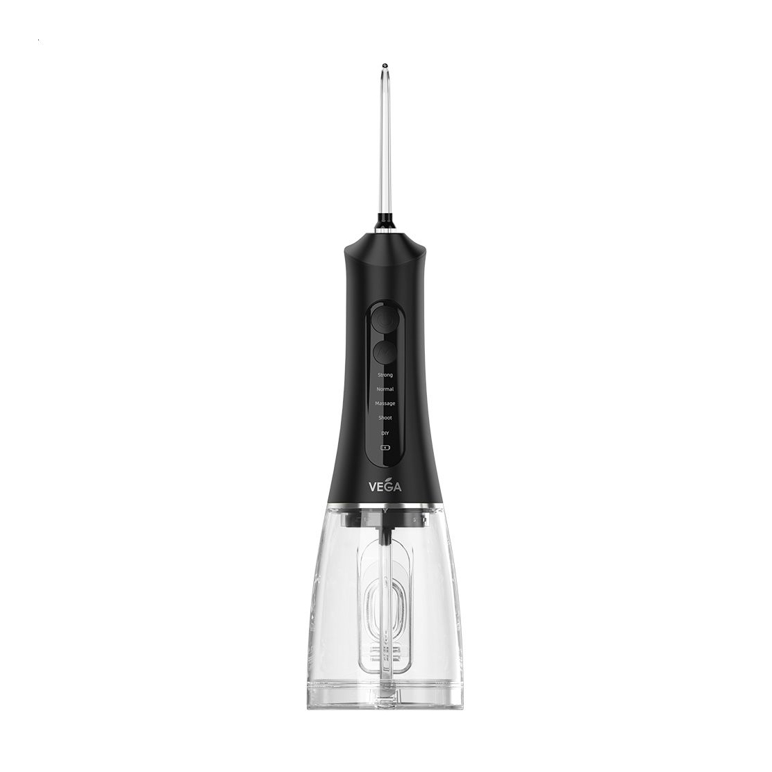 

Портативний іригатор для ротової порожнини Vega VT-1500 B з 5 насадками, чорний