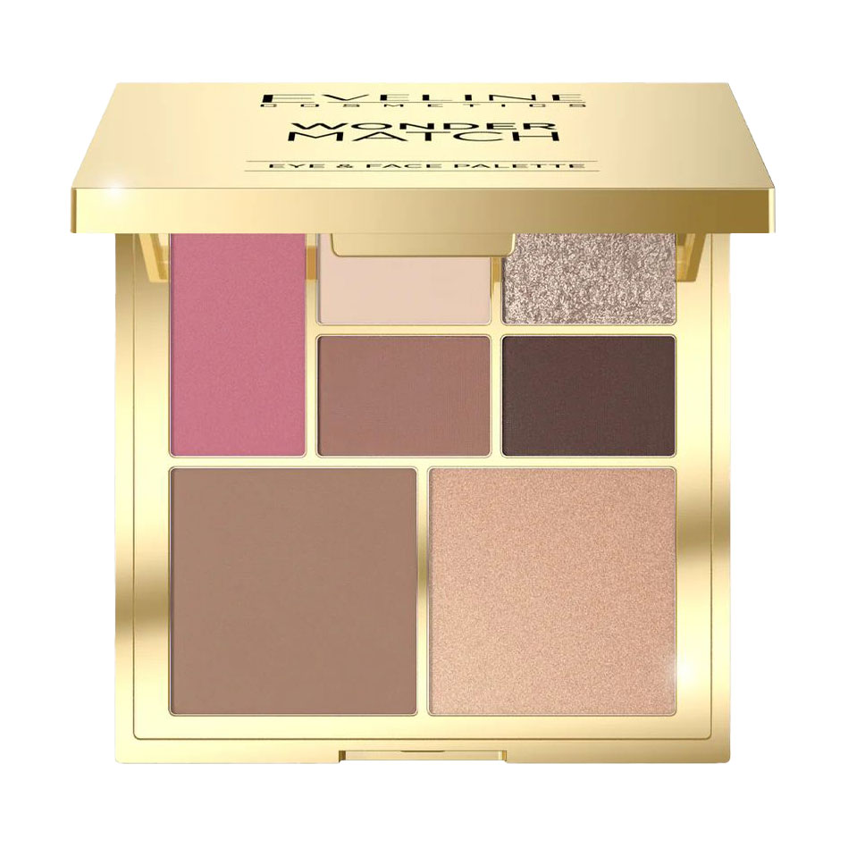 

Палетка для макіяжу очей та контурингу обличчя Eveline Cosmetics Wonder Match Eye & Face Palette, 14 г