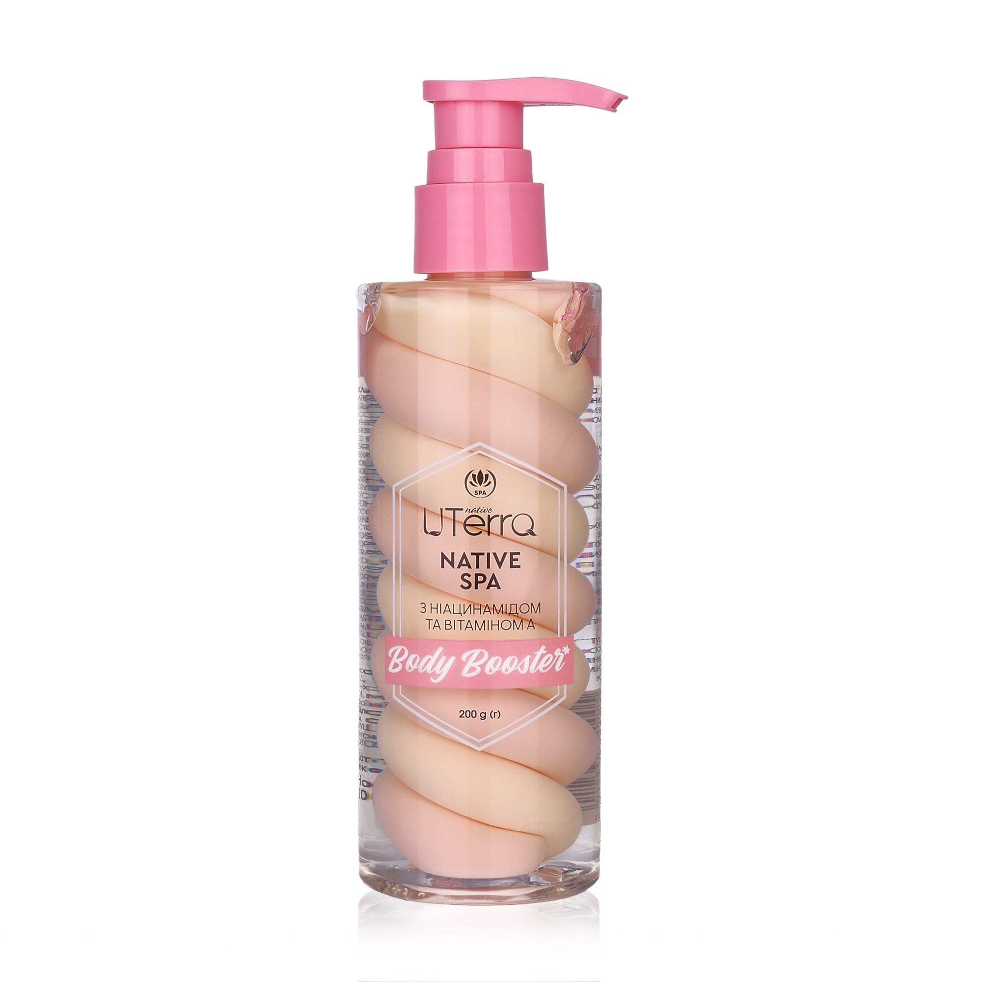 

Зволожуючий бустер для тіла UTerra Native з ніацинамідом та вітаміном А, 200 г