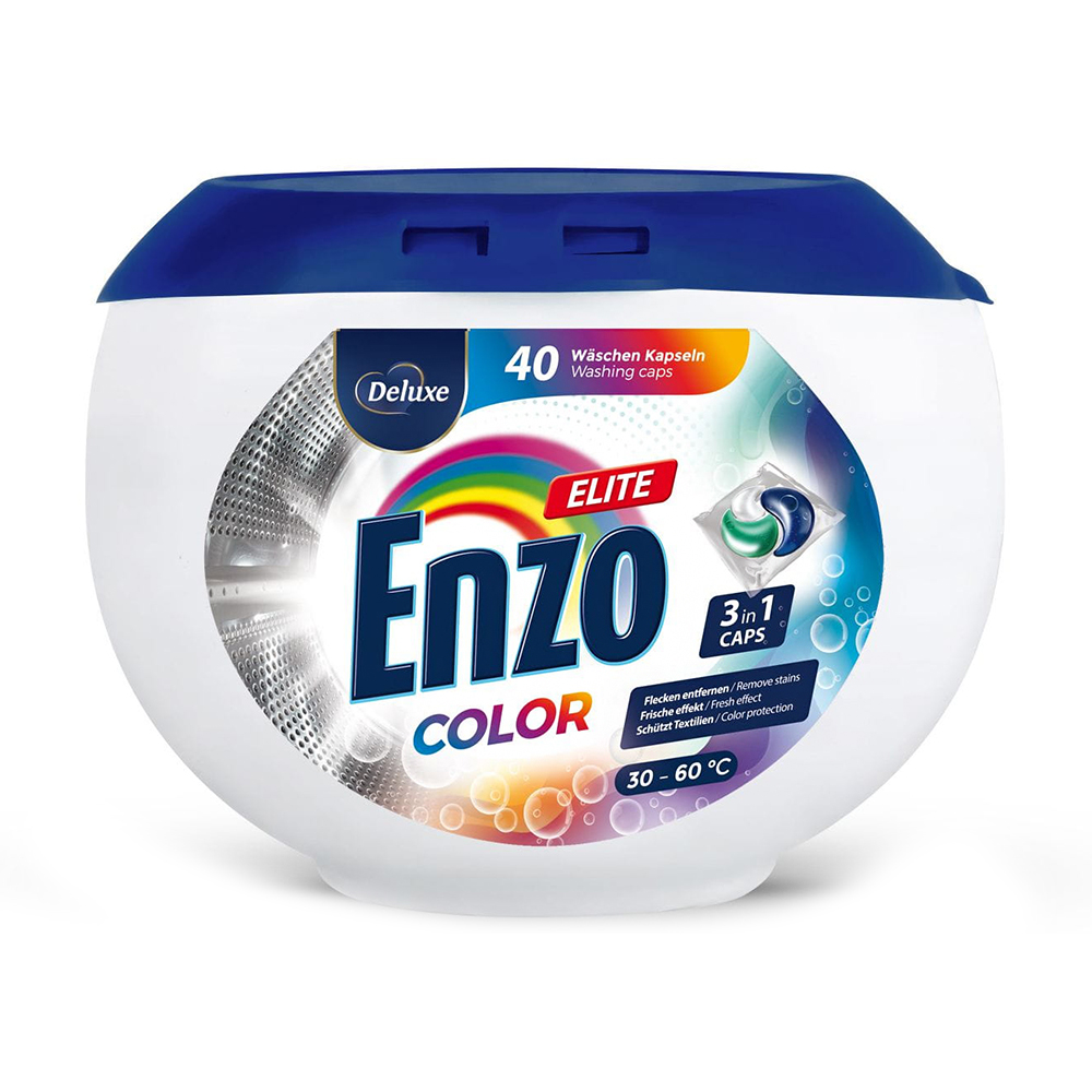 

Капсули для прання Deluxe Enzo Color 40 циклів прання, 40 шт