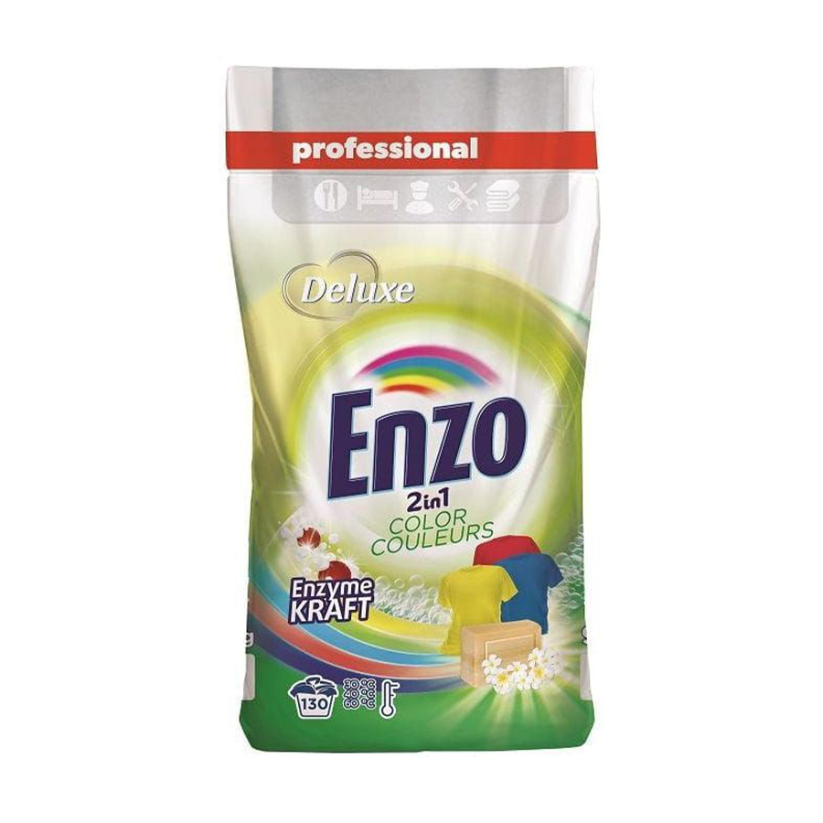 

Пральний порошок Deluxe Enzo 2 in 1 Сolor 130 циклів прання, 9.1 кг