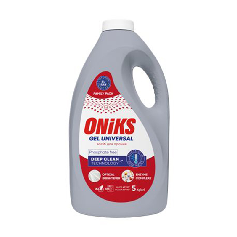 

Рідкий засіб для прання Oniks Universal, 143 цикли прання, 5 кг