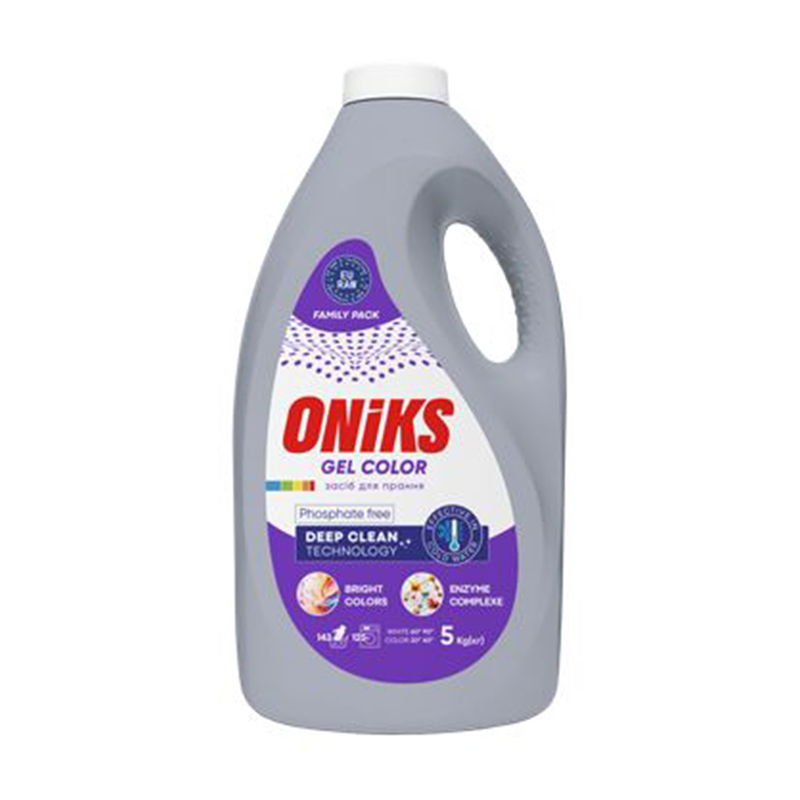 

Рідкий засіб для прання Oniks Color, 143 цикли прання, 5 кг