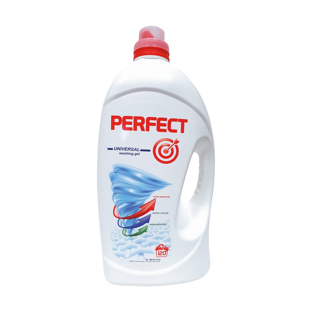 

Гель для прання Perfect Universal Washing Gel Універсальний, 120 циклів прання, 5 л