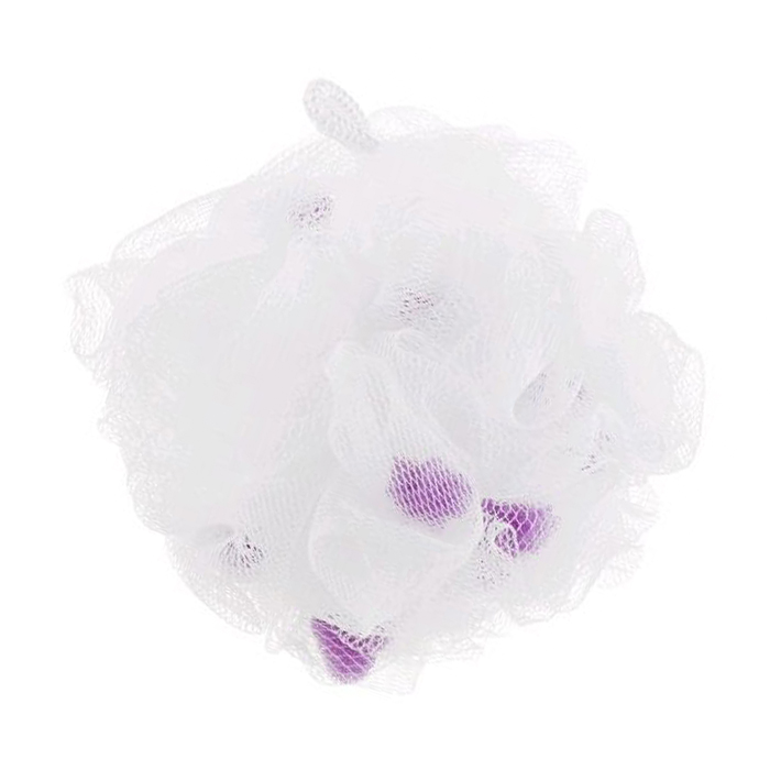 

Мочалка Balmy Naturel Bath Pouf Large синтетична, велика, біло-фіолетова (02519-0-7)