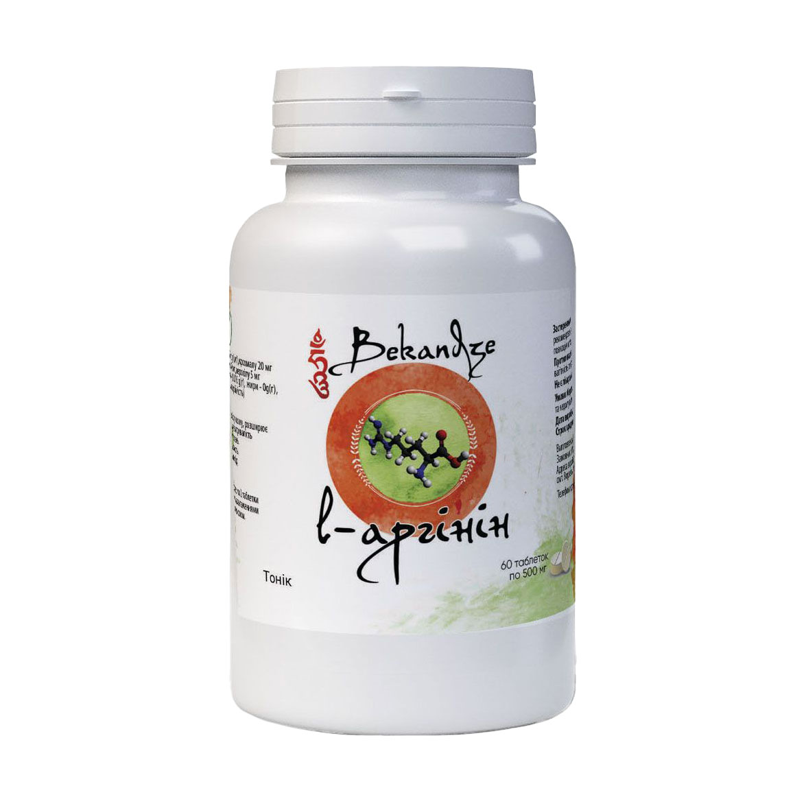 

L-Аргінін Bekandze, 500 мг, 60 таблеток