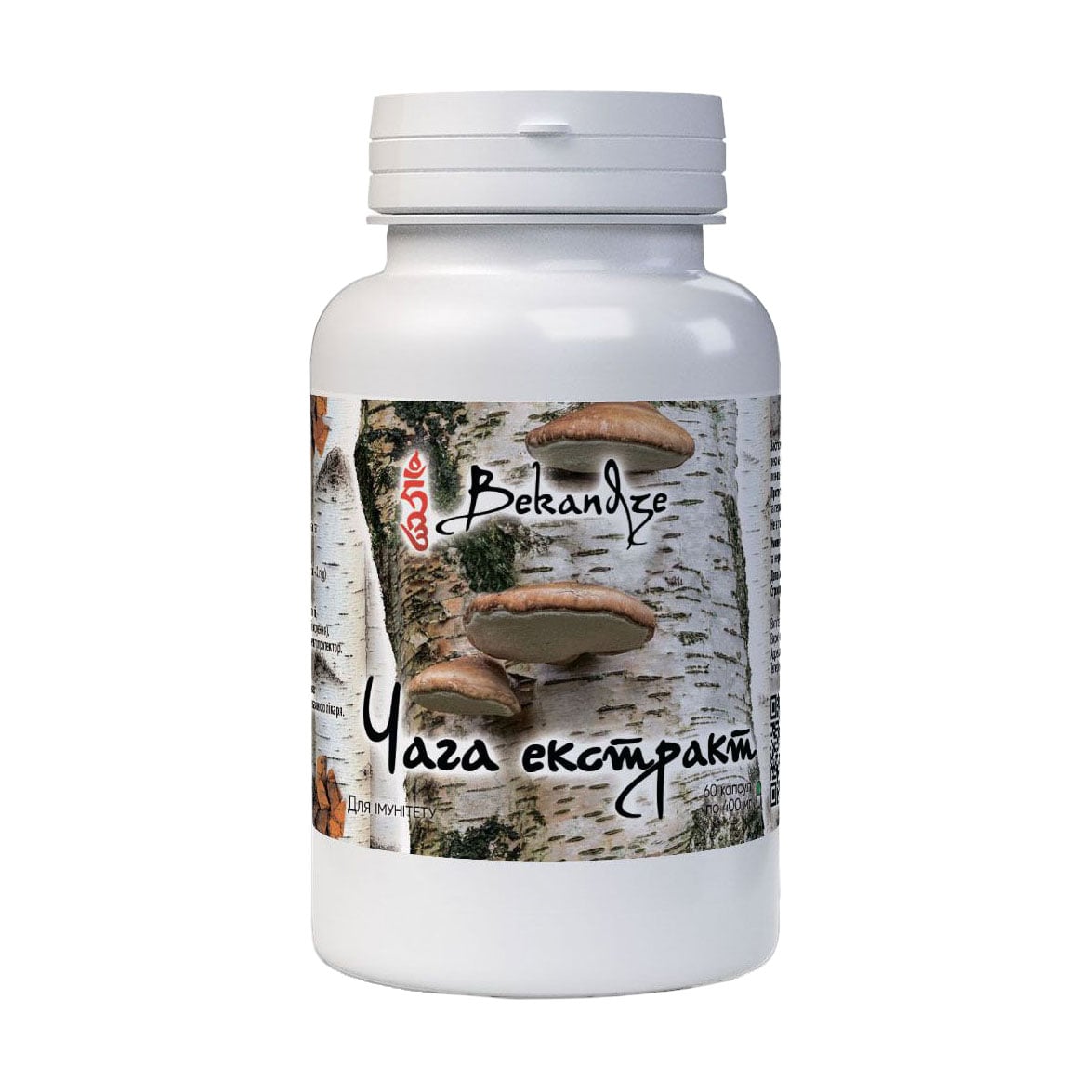 

Чага екстракт Bekandze, 400 мг, 60 капсул