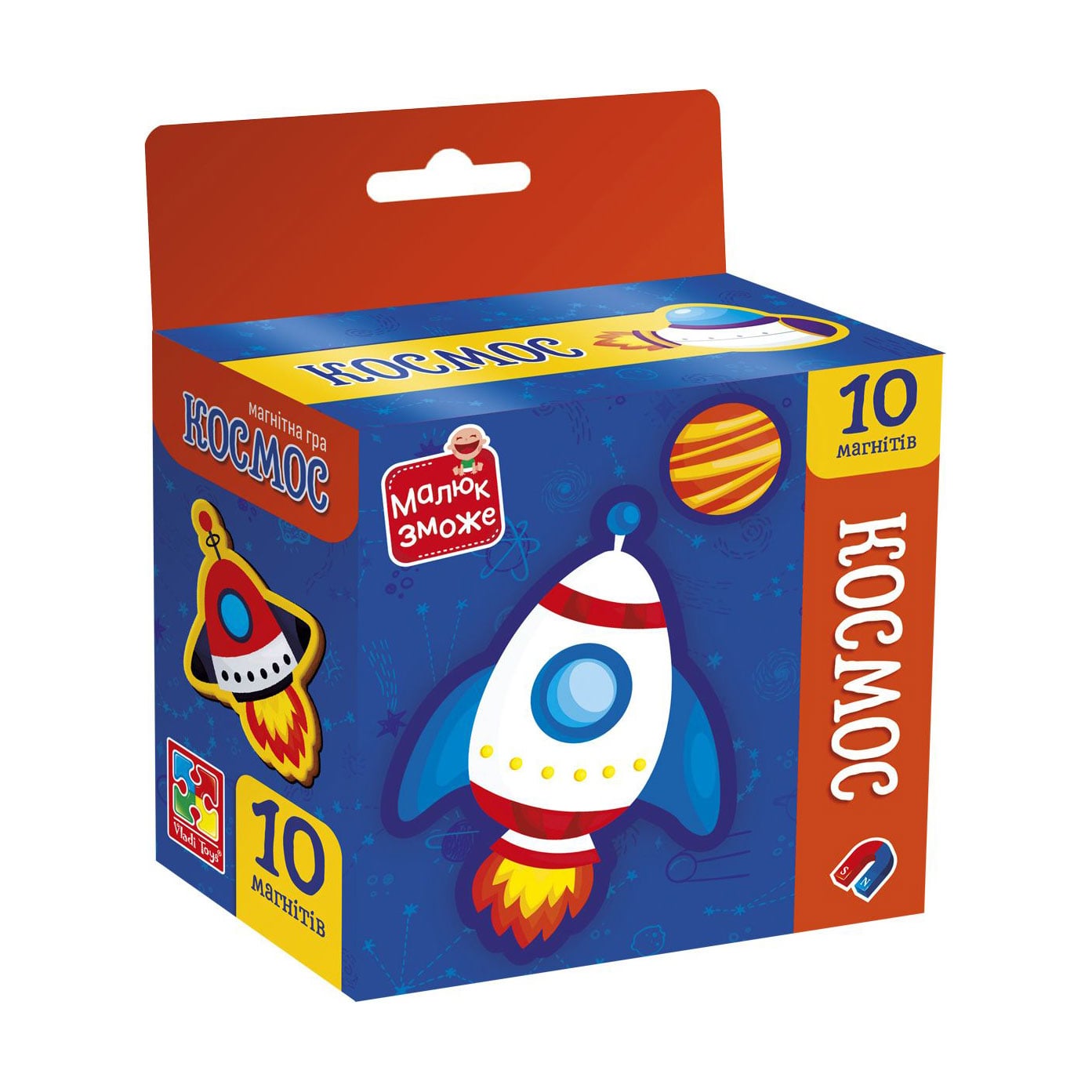 

Магнітна гра Vladi Toys Космос, 10 магнітів, від 3 років (VT3106-34)