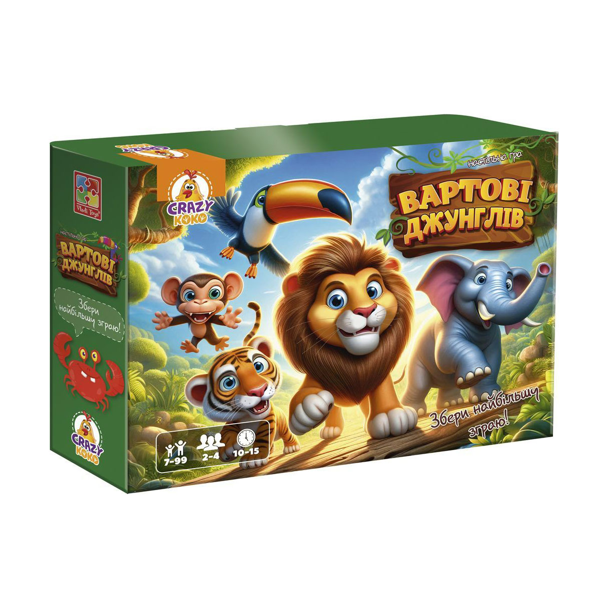 

Настільна розважальна гра Vladi Toys Вартові джунглів, 74 деталі, від 7 років (VT8055-47)