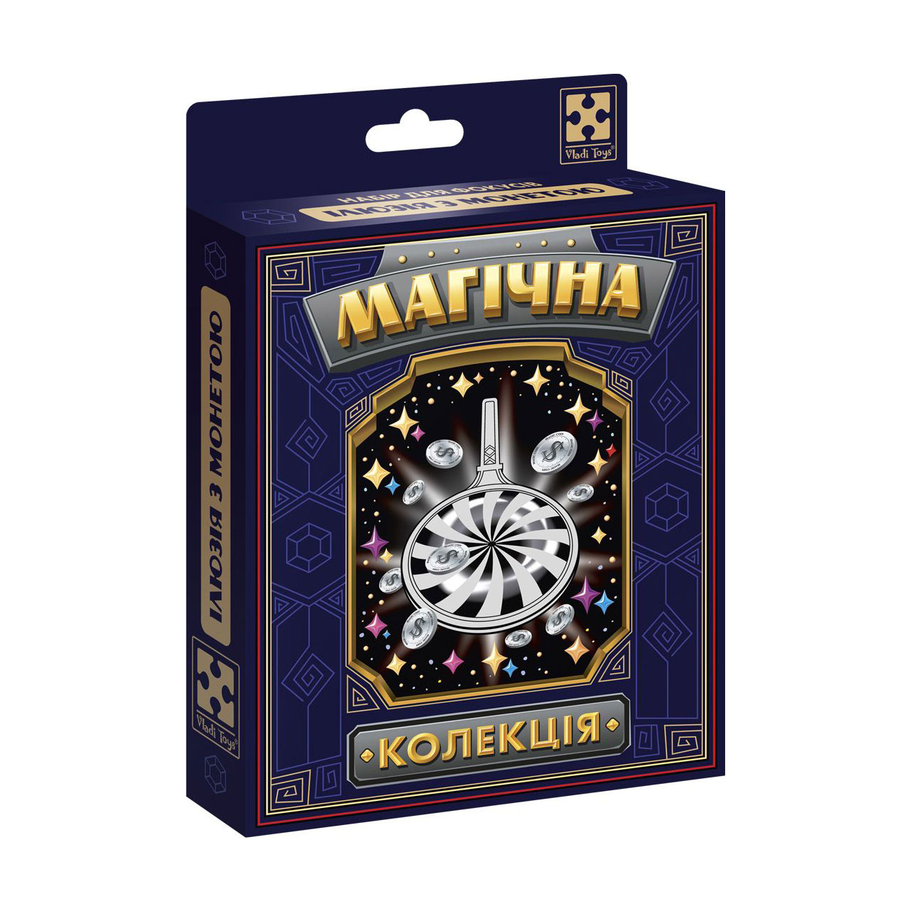 

Настільна гра Набір для фокусів Vladi Toys Магічна колекція Ілюзія з монетою, 2 елементи, від 8 років (VT6012-12)