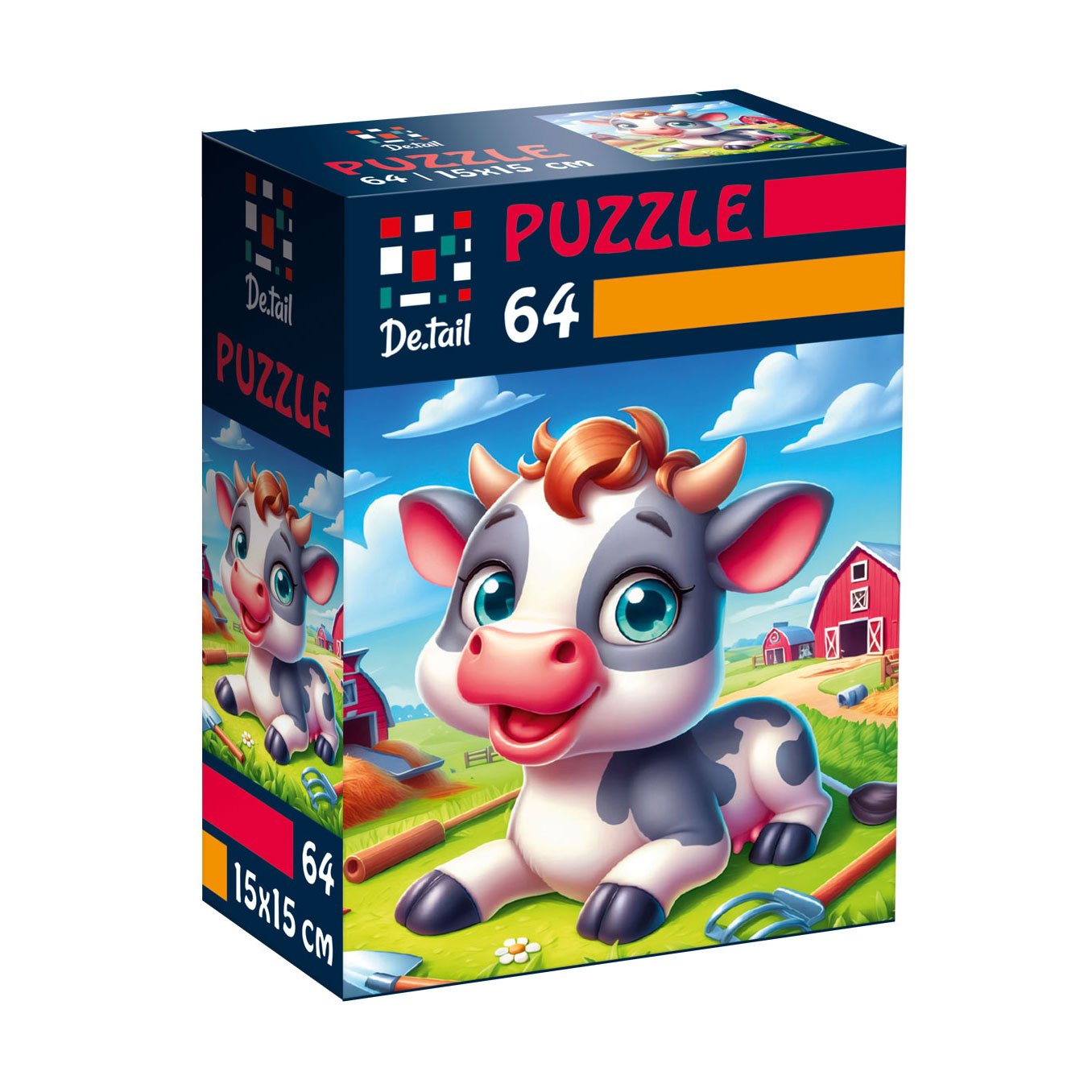 

Пазли De.tail Весела корівка, 15*15 см, 64 деталі, від 5 років (DT1234-19)