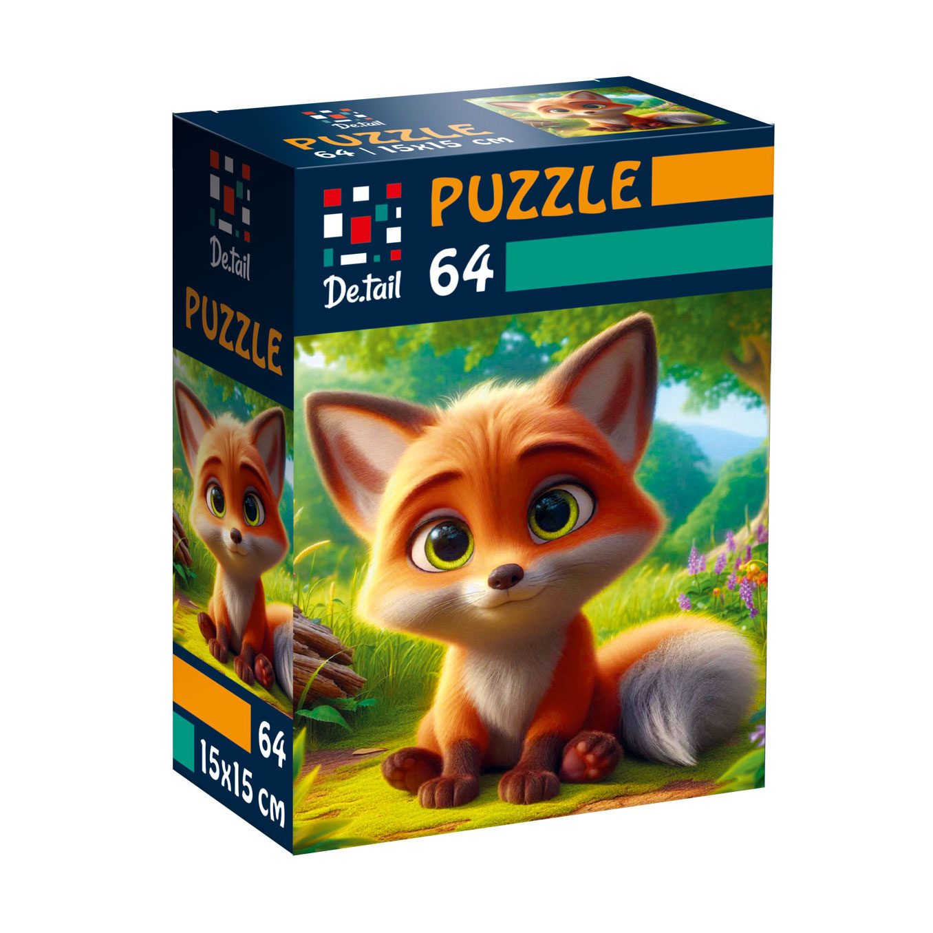 

Пазли De.tail Допитливе лисеня, 15*15 см, 64 деталі, від 5 років (DT1234-07)