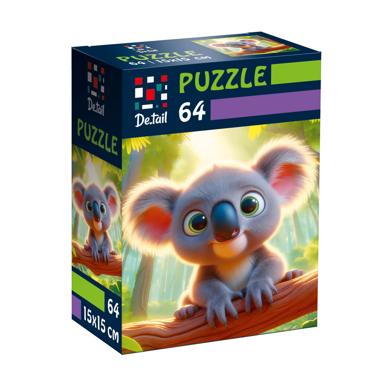 

Пазли De.tail Коала на гілці, 15*15 см, 64 деталі, від 5 років (DT1234-18)