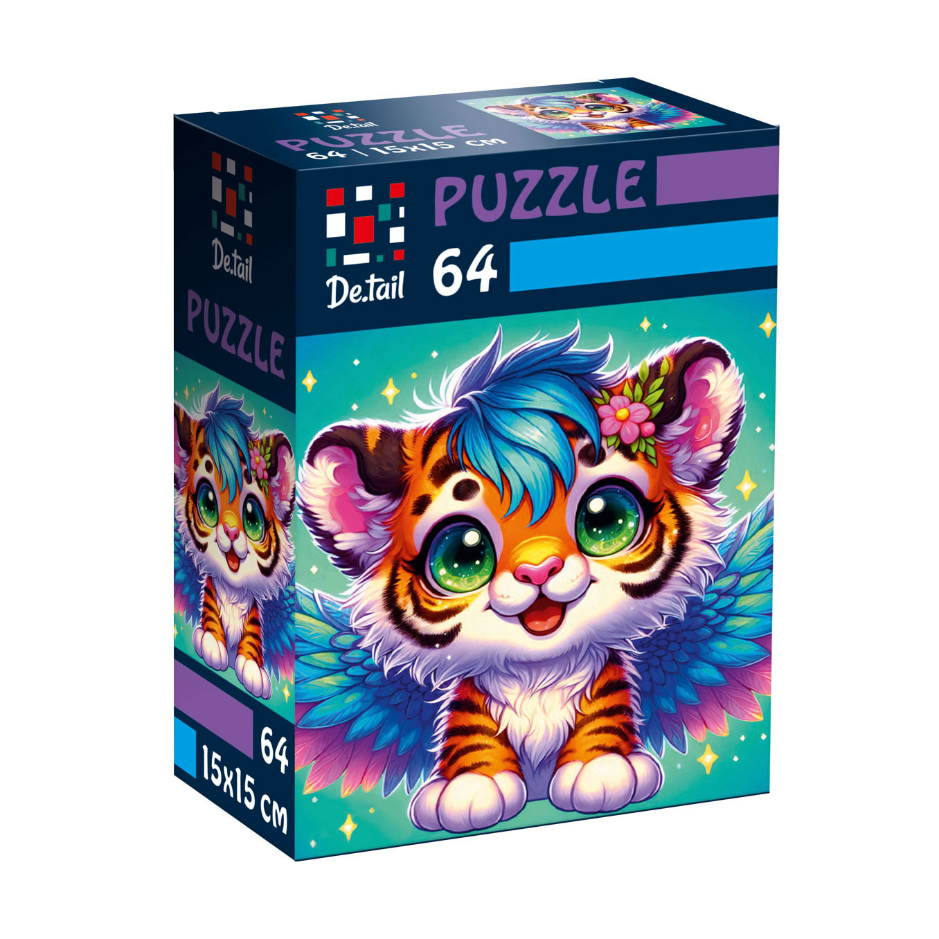 

Пазли De.tail Крилате тигреня, 15*15 см, 64 деталі, від 5 років (DT1234-02)