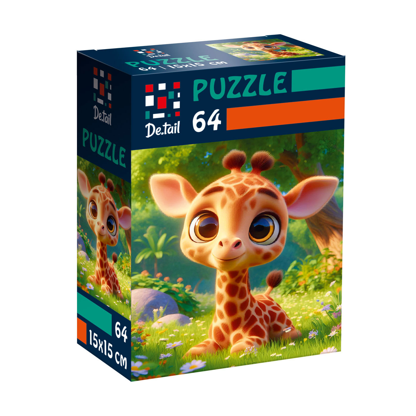 

Пазли De.tail Малий жираф, 15*15 см, 64 деталі, від 5 років (DT1234-13)