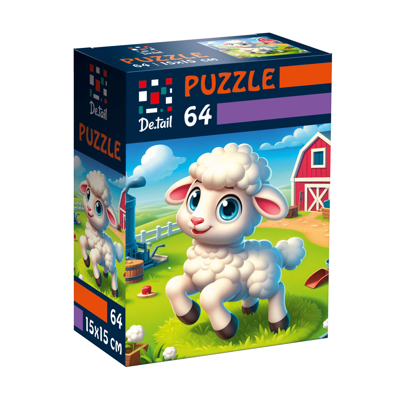 

Пазли De.tail Спритна овечка, 15*15 см, 64 деталі, від 5 років (DT1234-22)