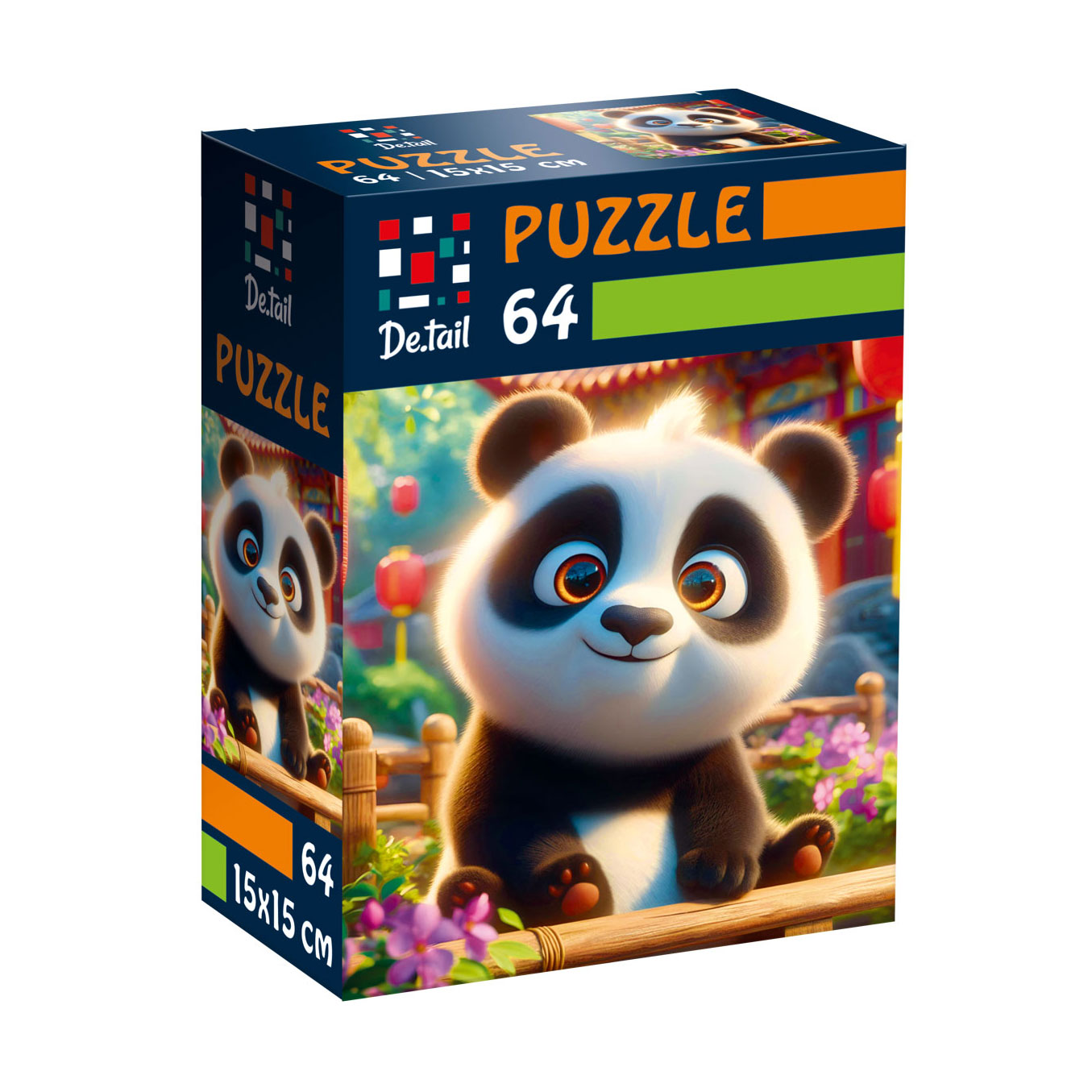 

Пазли De.tail Усміхнена панда, 15*15 см, 64 деталі, від 5 років (DT1234-10)