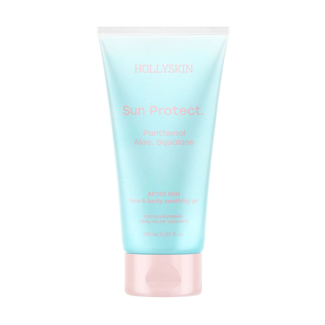 Заспокійливий гель після засмаги Hollyskin Sun Protect After Sun Face & Body Soothing Gel з алое вера та пантенолом, 150 мл