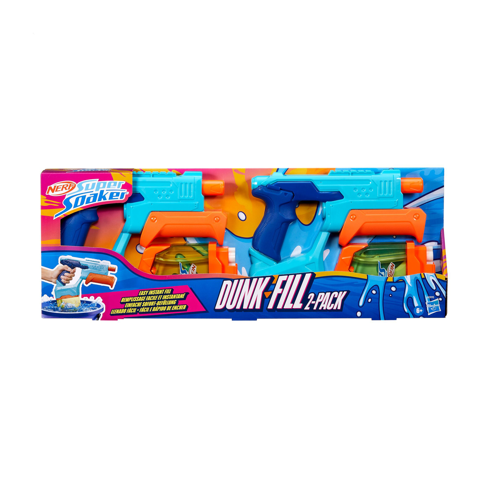 

Набір дитячих водних бластерів Nerf Super Soaker Dunk-Fill Water Blaster, від 6 років, 2 шт (G0995)
