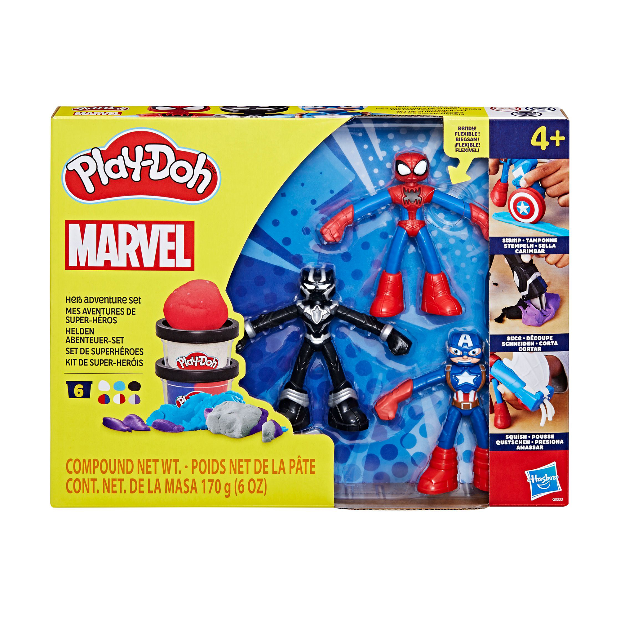 

Набір для творчості Play-Doh Marvel Пригоди героїв, з масою для ліплення, від 4 років (G0333)