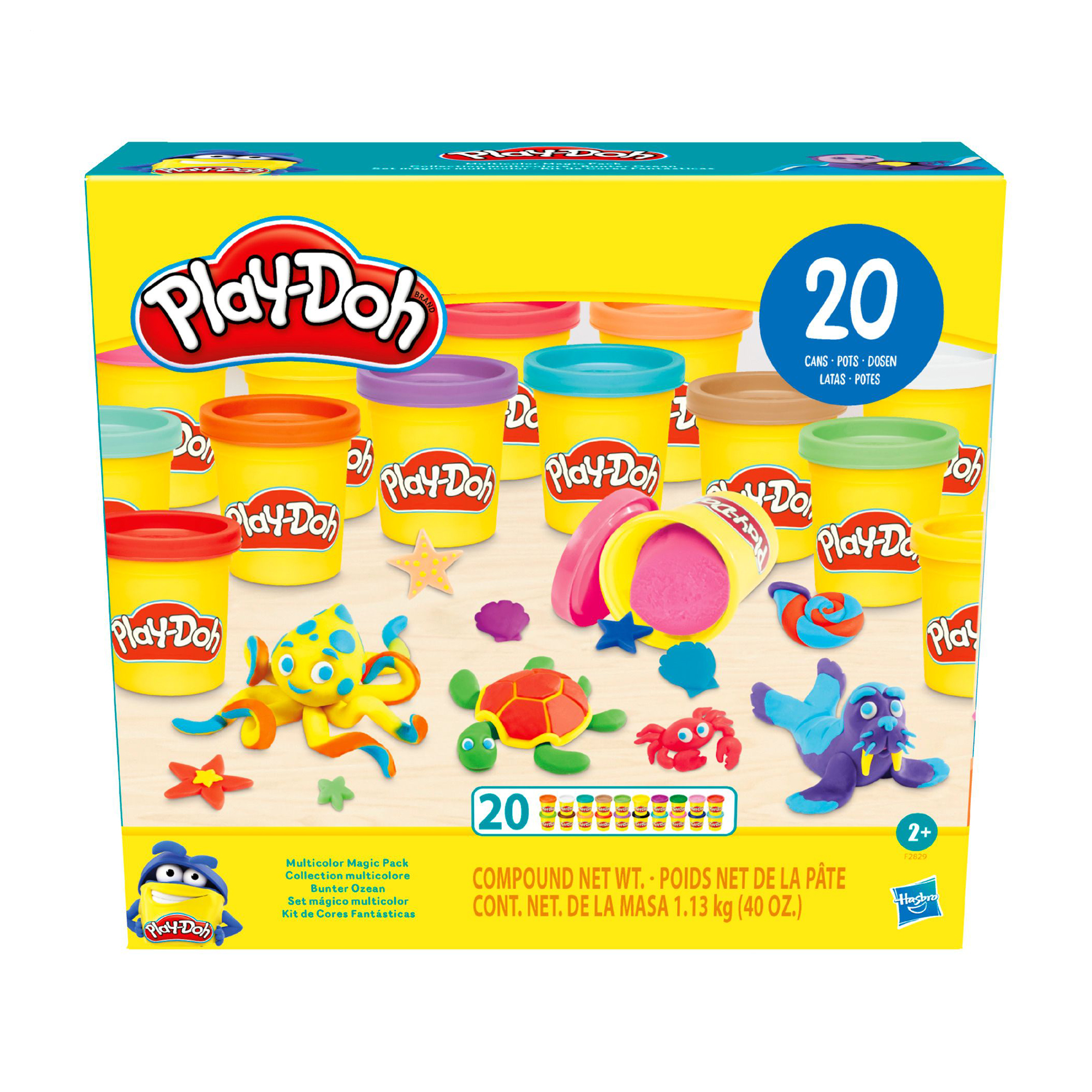 

Набір маси для ліплення Play-Doh від 2 років, 20 баночок (F2829)