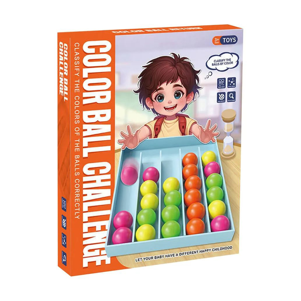 

Настільна гра TOYRA Ball Sort, від 3 років, 21*26*4.3 см (25ANI029)