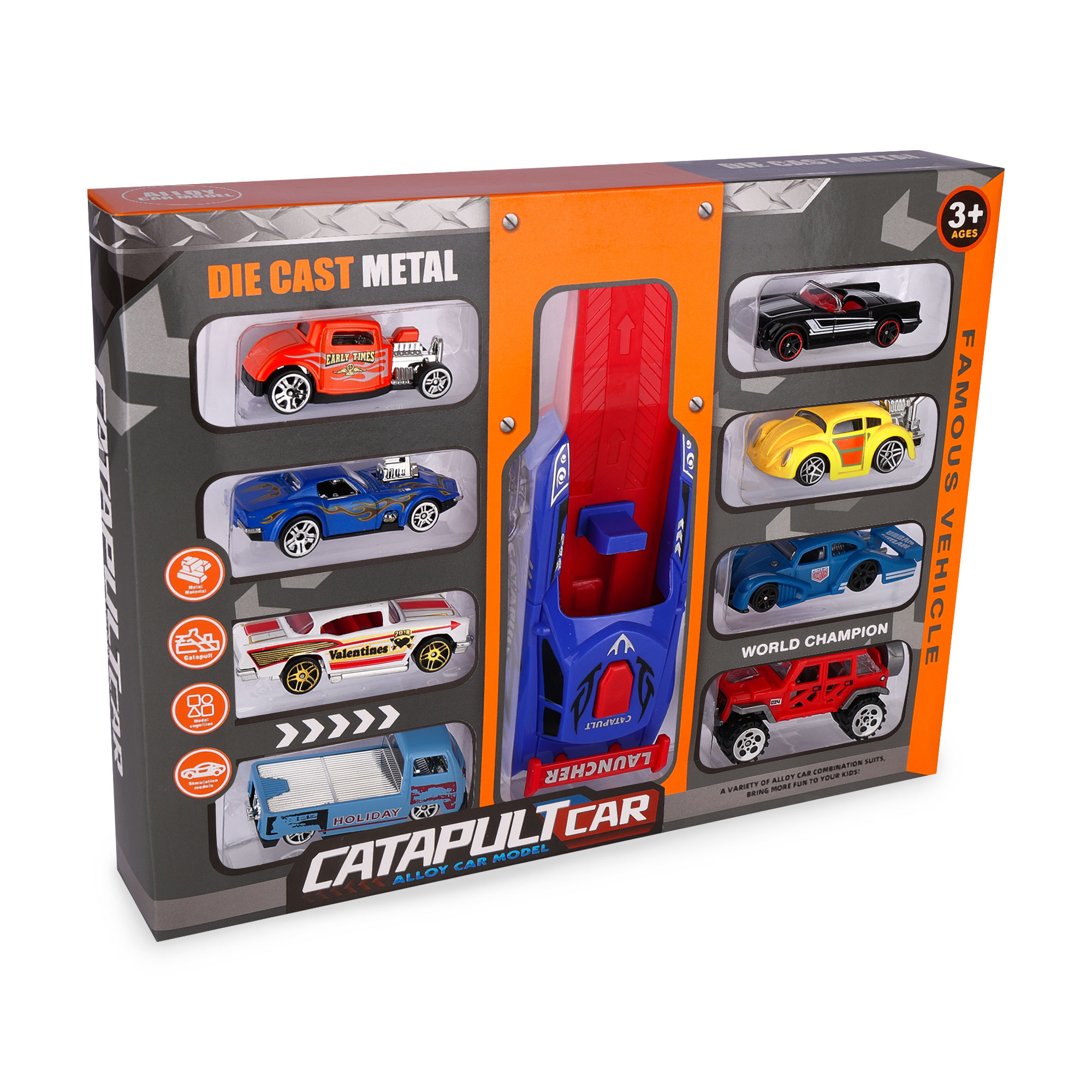 

Дитячий набір машинок TOYRA ПускоТачки, із запуском (WFM858889)