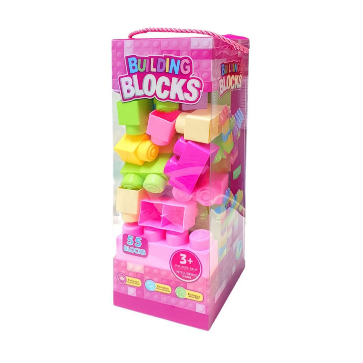 

Дитячий конструктор ніжних кольорів YUAN SHUN DA від 3 років, 55 елементів (WFM870888)