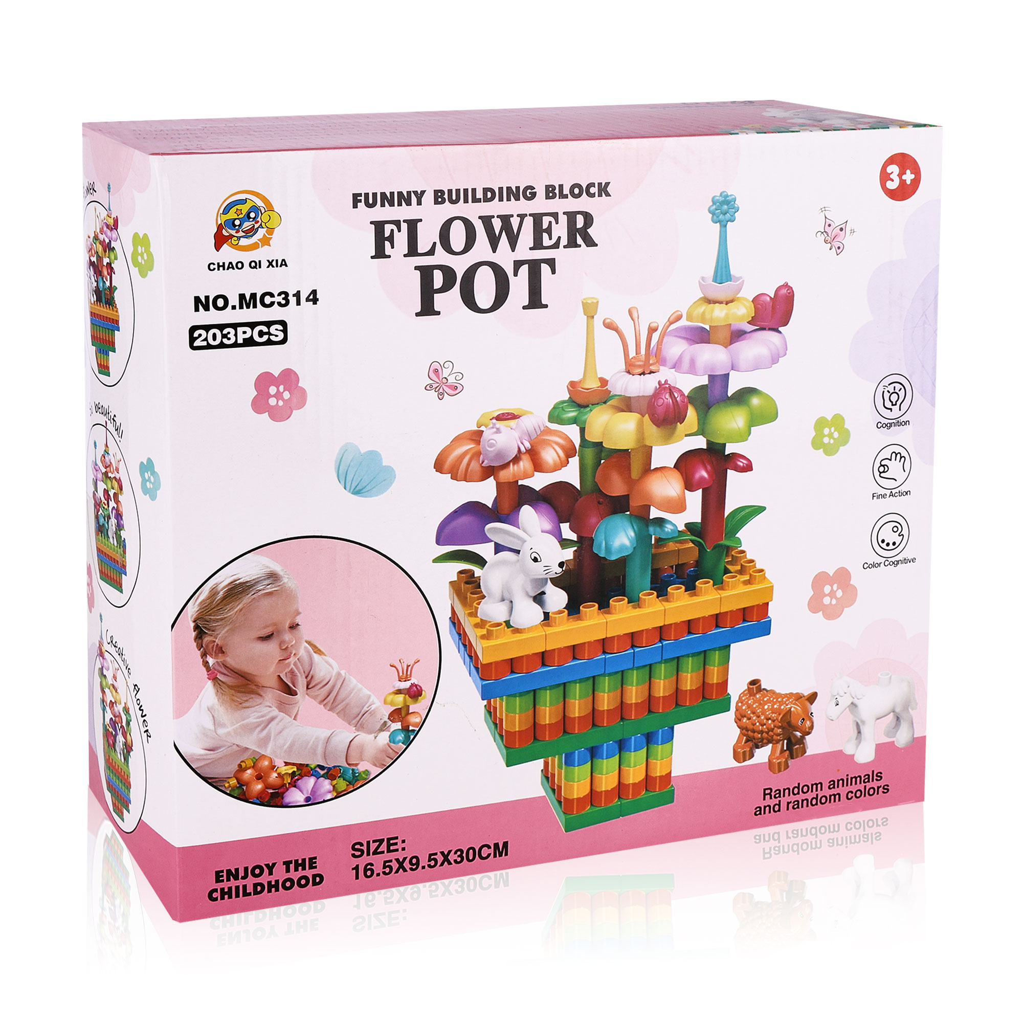 

Дитячий конструктор CHAOQIXIA Казковий світ зайчика, від 3 років, 203 деталі (WFM829271)