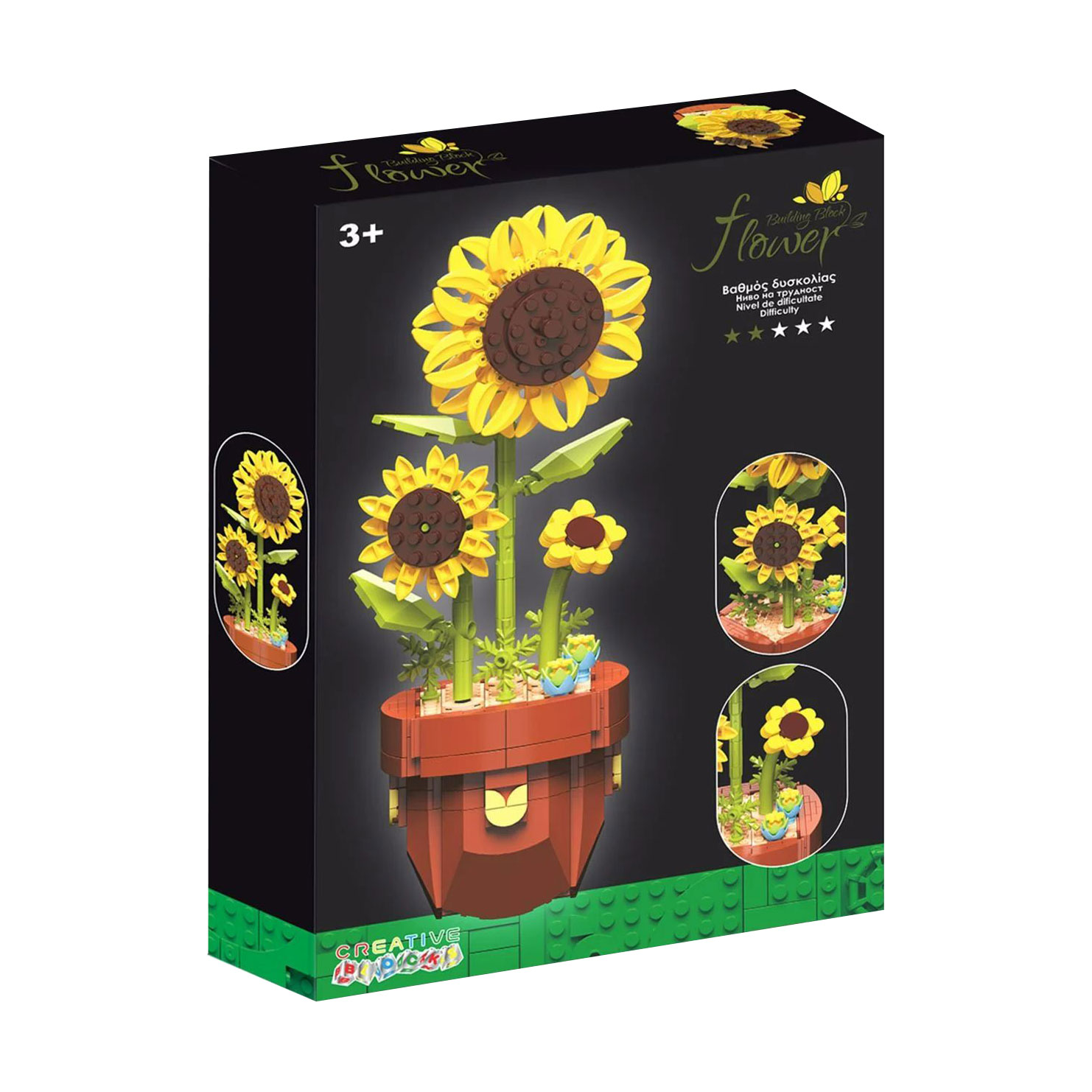 

Дитячий конструктор Zuanma Соняшник у горшику, від 3 років, 359 деталей (WFM864566)