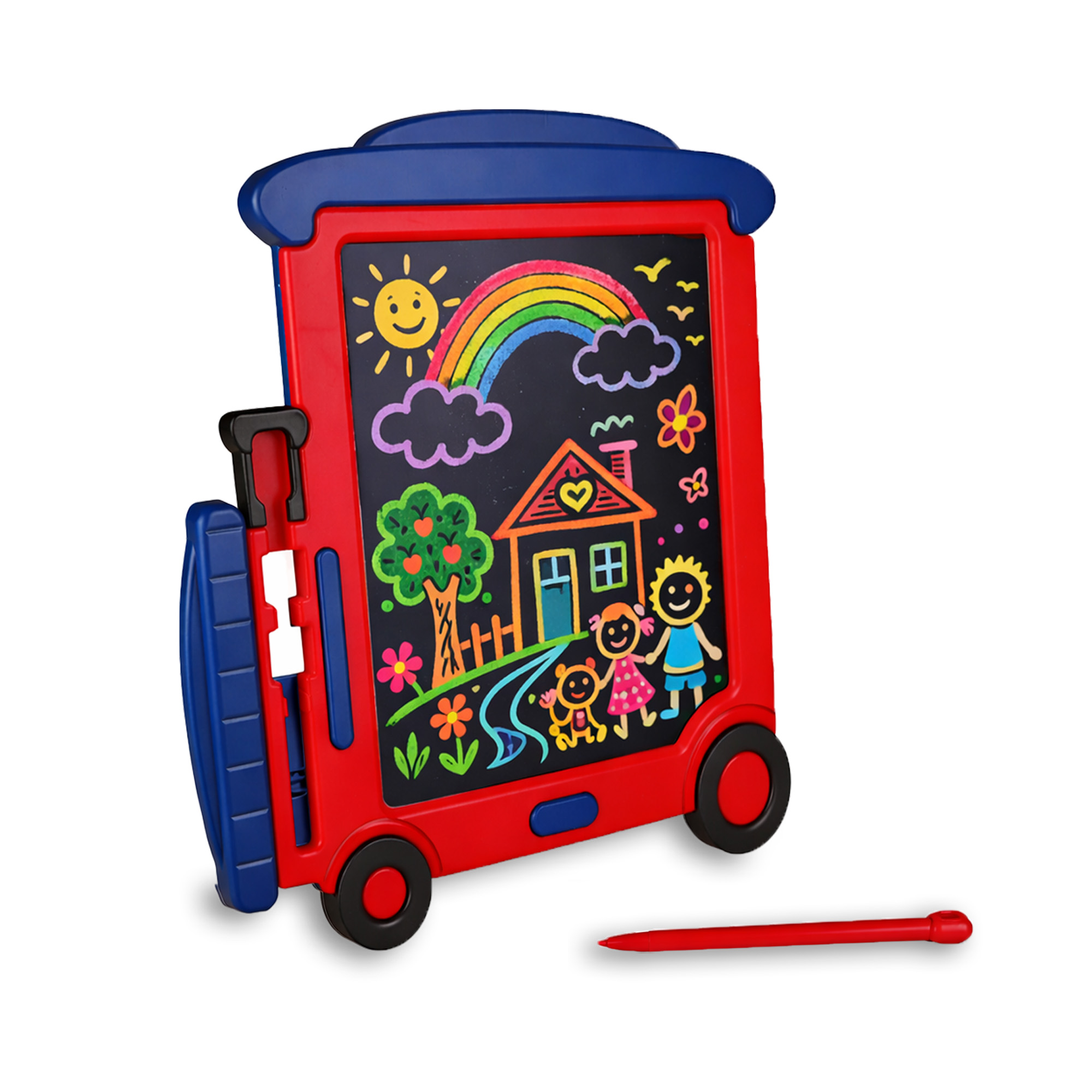 

Дитяча дошка для малювання Babik з 3D-ефектом Яскравий потяг, червоний (W8052)