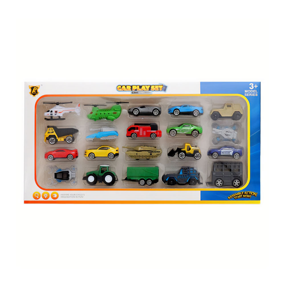 

Дитячий іграшковий набір Peng Rong Автівки, від 3 років, 20 шт, 47*24*4 см (P911-A)