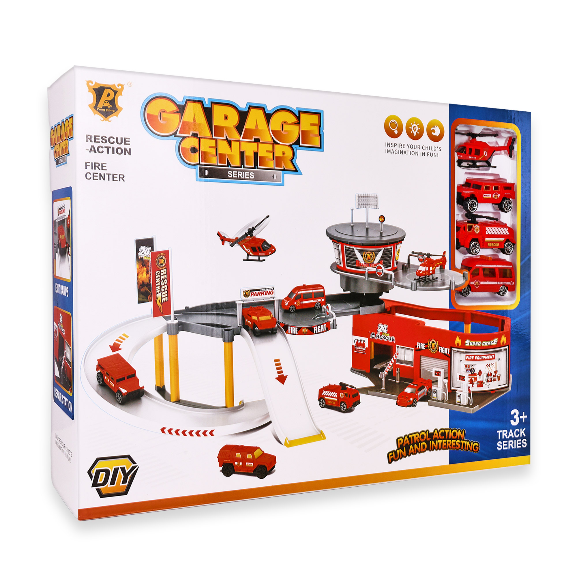

Дитяча іграшка Peng Rong Трек з машинками Пожежна частина, від 3 років, 45.5*34*10 см (P825-A)