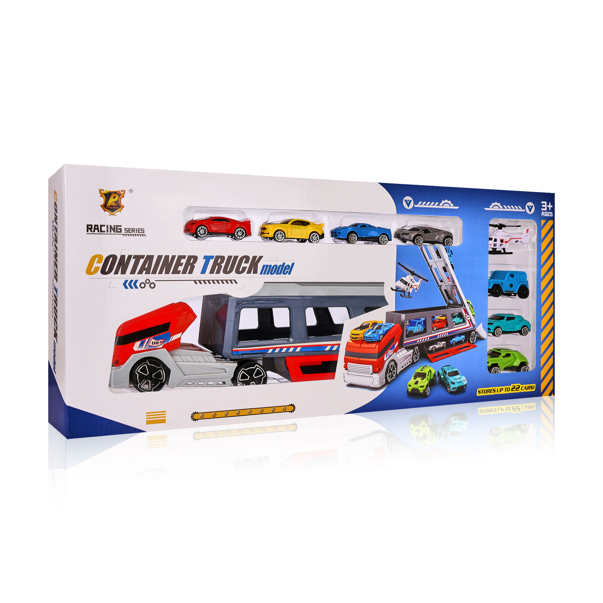 

Дитячий іграшковий набір Peng Rong Автовоз з машинками, від 3 років, 58*9*29.5 см (P856-A)