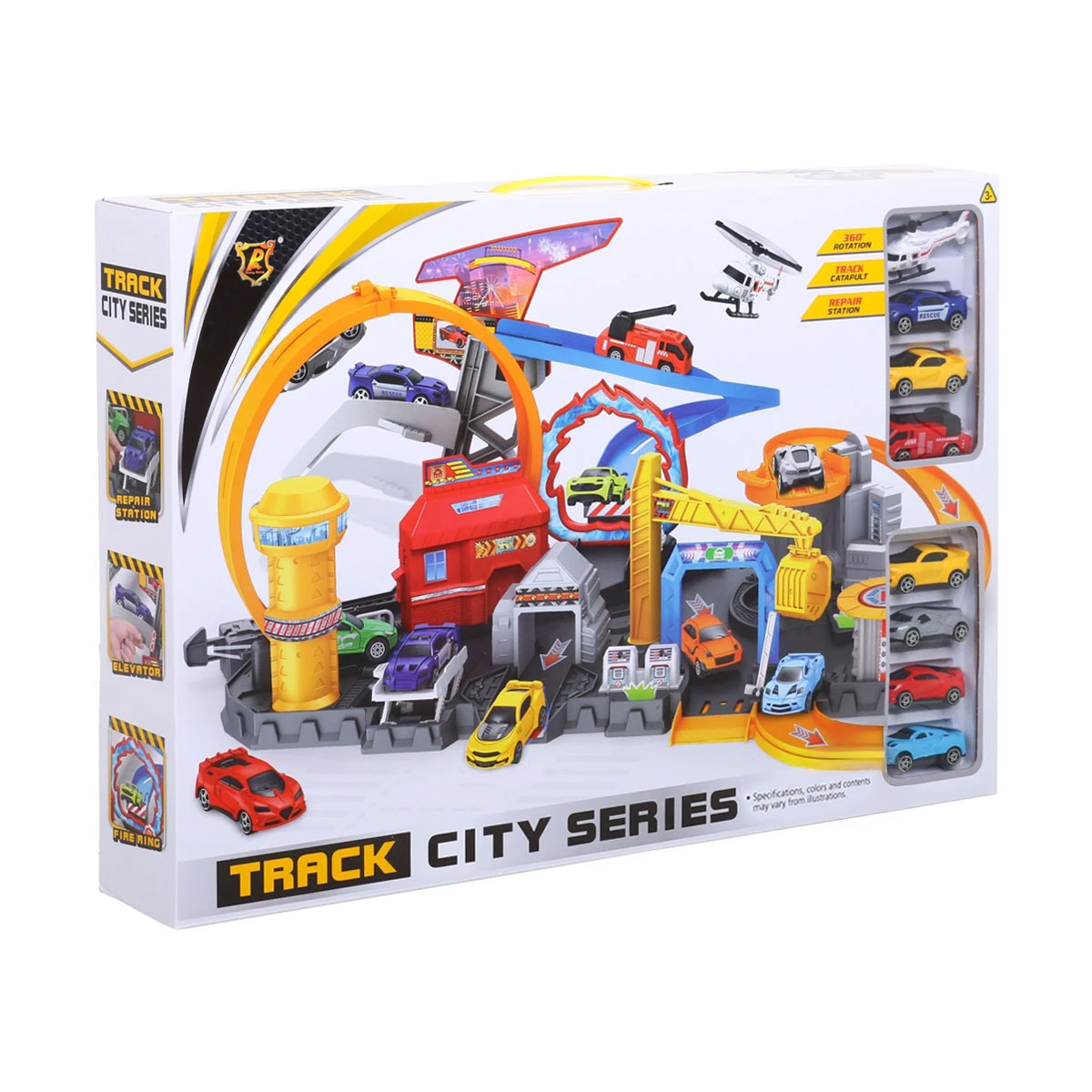 

Дитячий іграшковий набір Peng Rong Автомобільний трек з машинками, від 3 років, 60*41*8.5 см (P884-A)