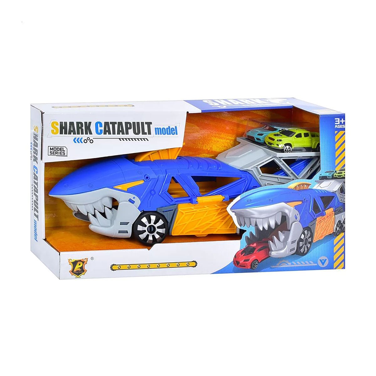 

Дитячий іграшковий набір з машинками Peng Rong Транспортер Акула, від 3 років, 35.6*8.6*19.5 см (P932-A)