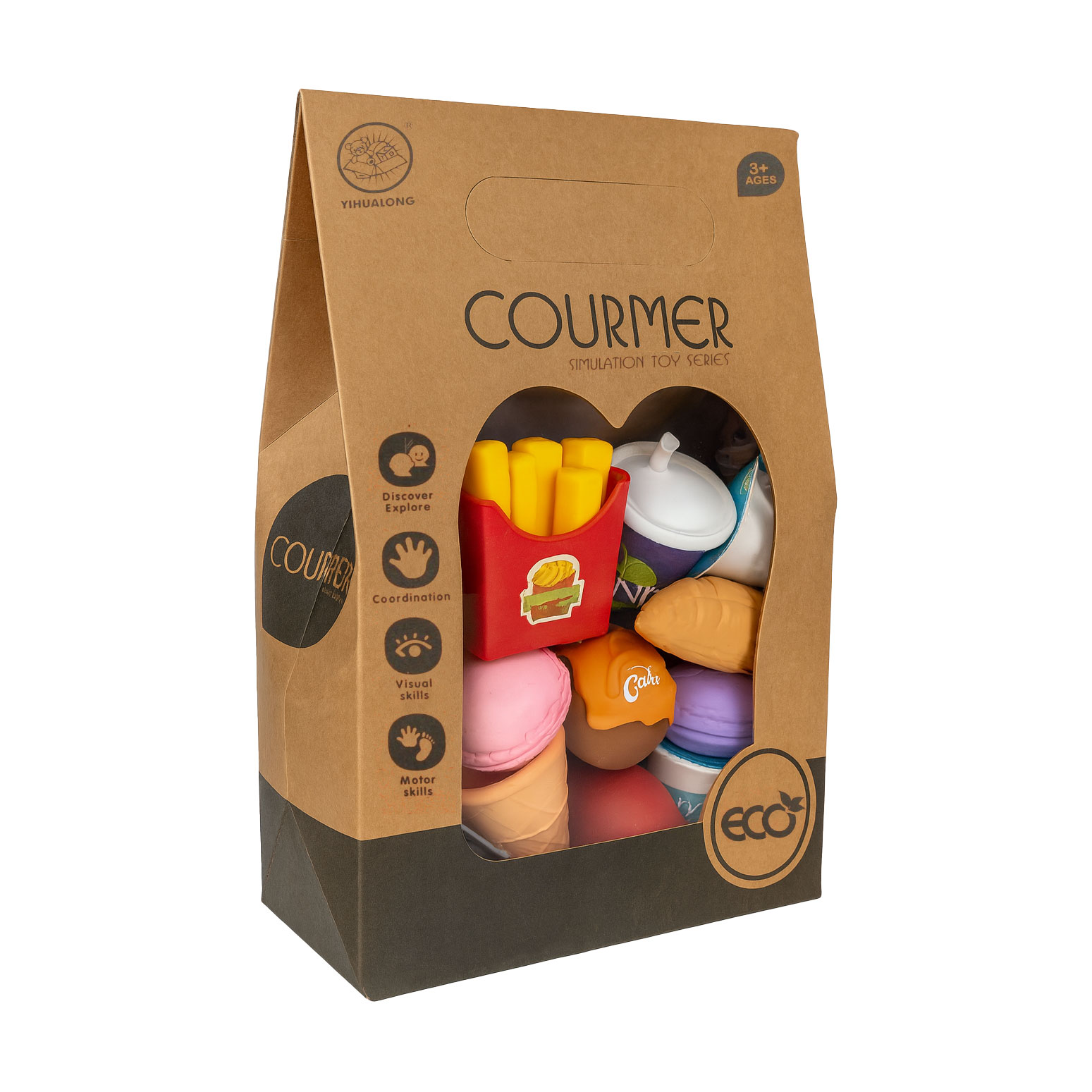 

Дитячий іграшковий набір продуктів YIHUALONG Смачна історія, від 3 років, 15 деталей (WFM985140)