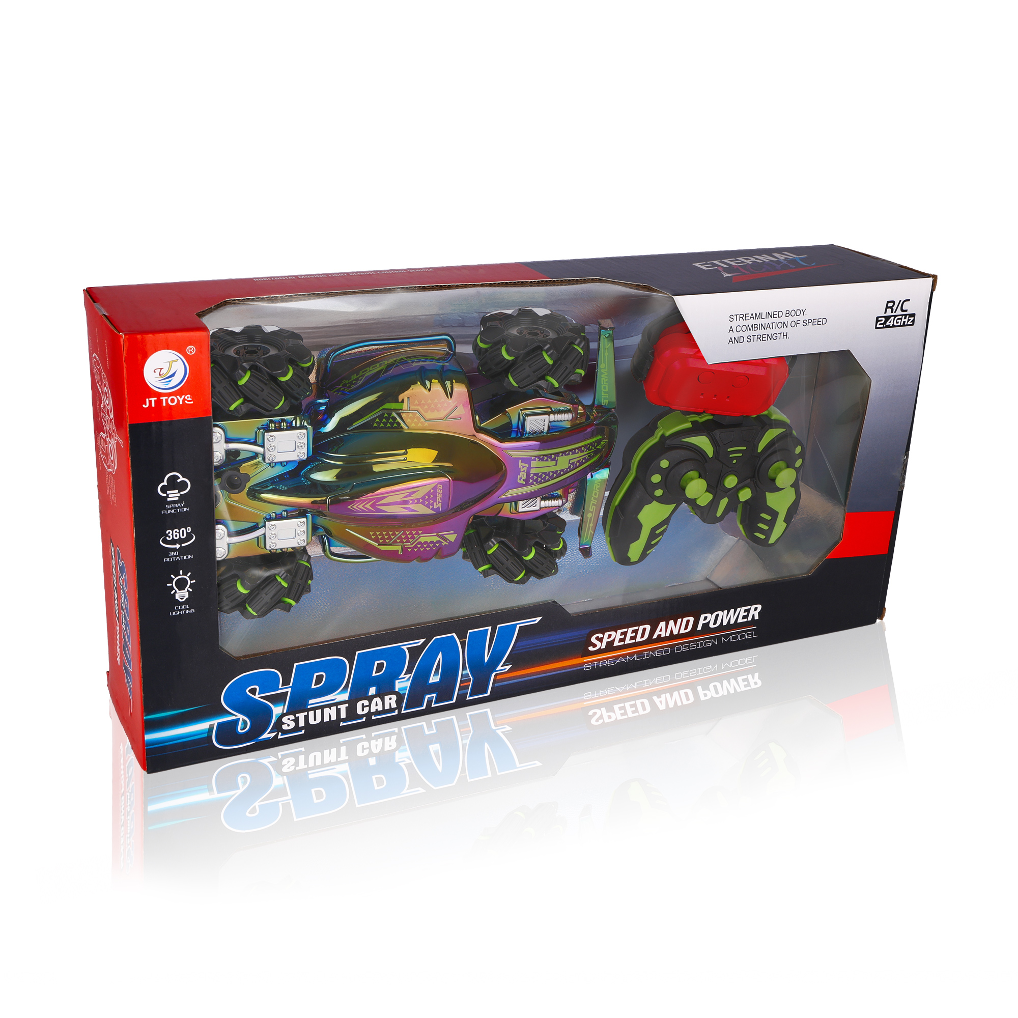 

Дитяча машинка на радіокеруванні JT TOYS Шалена швидкість, зелена, від 6 років (WFM832705)