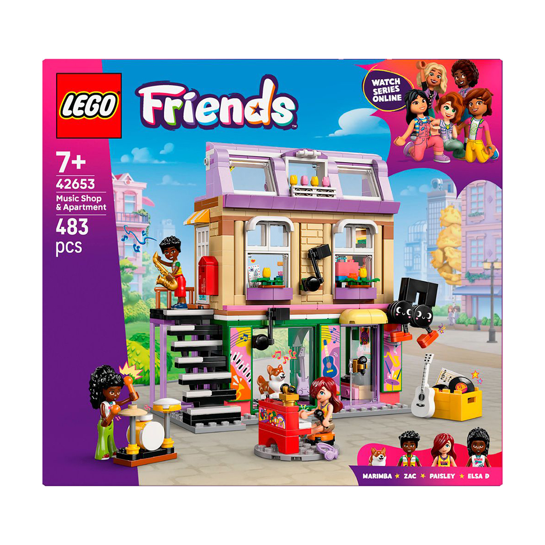 

Конструктор LEGO Friends Музична крамниця і квартира, 483 деталі, від 7 років (42653)