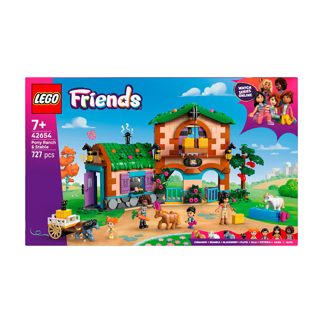 

Конструктор LEGO Friends Ранчо і стайня поні, 727 деталей, від 7 років (42654)