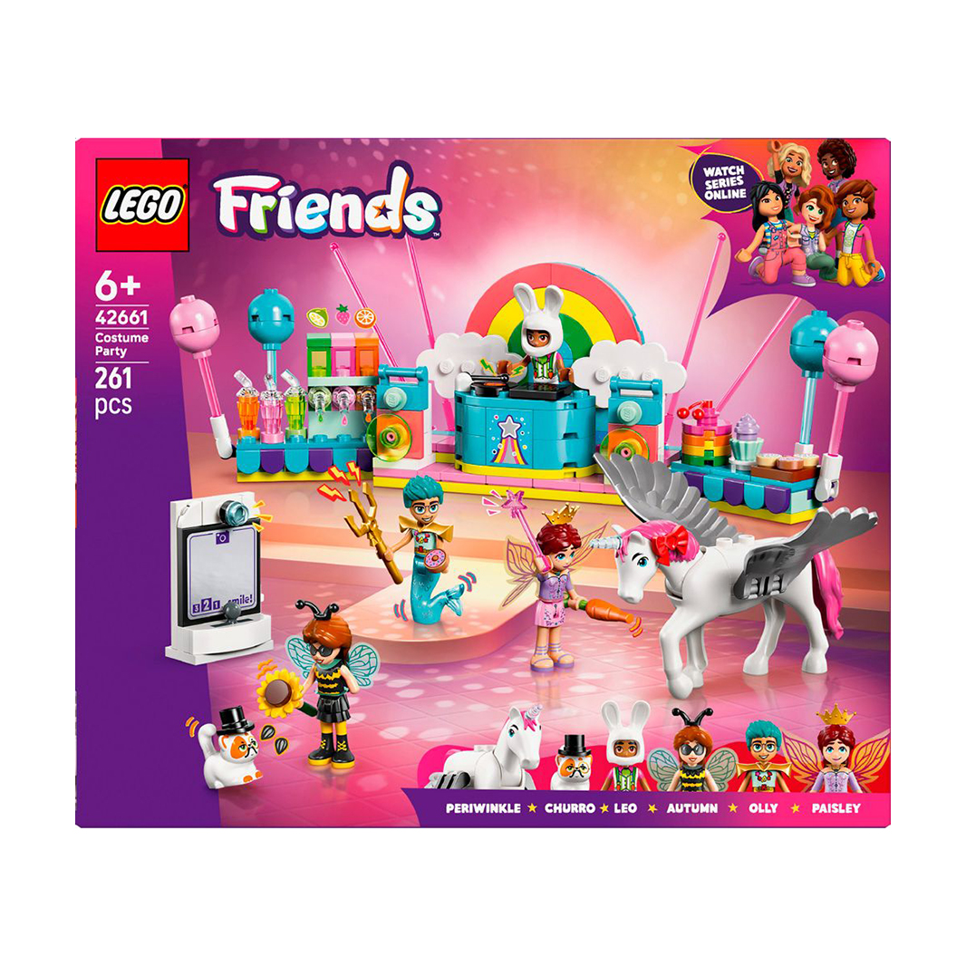 

Конструктор LEGO Friends Костюмована вечірка з єдинорогом і феєю, 261 деталь, від 6 років (42661)
