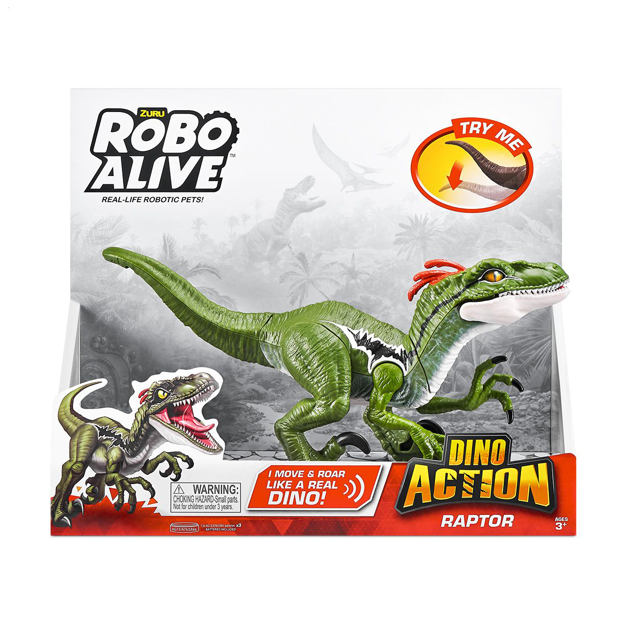 

Інтерактивна іграшка Pets & Robo Alive Dino Action Раптор, від 3 років, 23*27*15 см (7172)