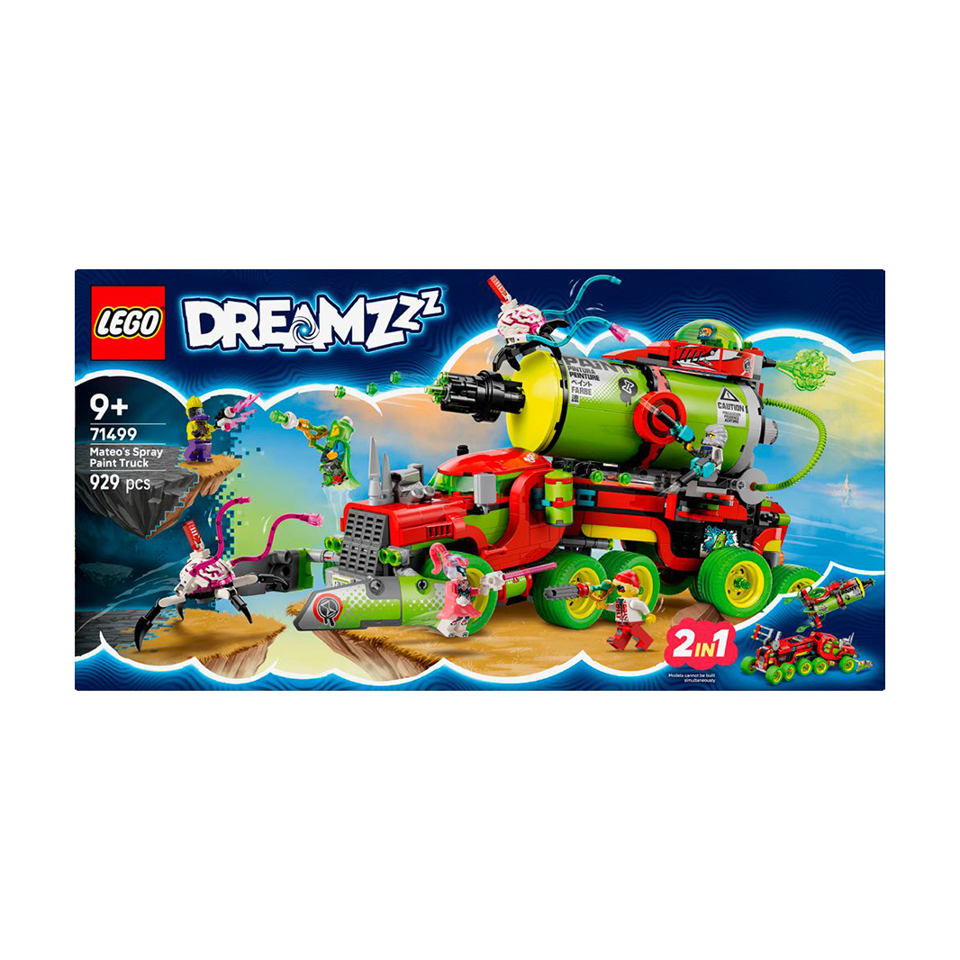 

Конструктор LEGO DREAMZzz Вантажівка Матео з аерозольною фарбою, 929 деталей, від 9 років (71499)